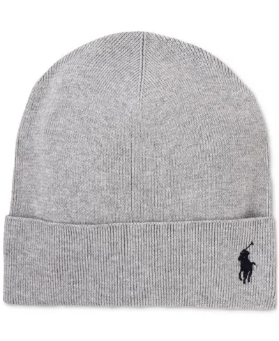 Polo Ralph Lauren Men's Lightweight Cotton Beanie In Gray