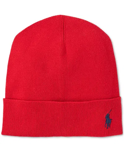 Polo Ralph Lauren Men's Lightweight Cotton Beanie In Red
