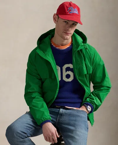 Polo Ralph Lauren Men's Lightweight Hooded Jacket In Stem