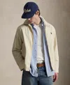 Polo Ralph Lauren Mens Khaki Uniform Bi-swing Brand-embroidered Regular-fit Woven Windbreaker Jacket Xxl In Gray
