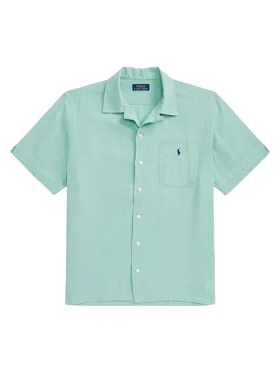 Polo Ralph Lauren Men's Classic-fit Linen-cotton Camp Shirt In Celadon