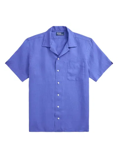 Polo Ralph Lauren Men's Linen Camp Shirt In Brown