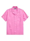 Polo Ralph Lauren Classic Fit Linen Camp Shirt In Resort Rose
