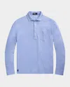 Polo Ralph Lauren Men's Linen Mesh Polo Shirt In Blue
