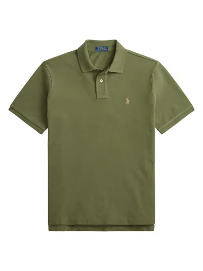 Polo Ralph Lauren Men's Logo Cotton Mesh Polo In Green