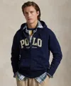 Polo Ralph Lauren Ralph Lauren Logo Fleece Full-zip Hoodie In Blue