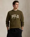 Polo Ralph Lauren Olive Green Logo-embroidered Sweatshirt In Green