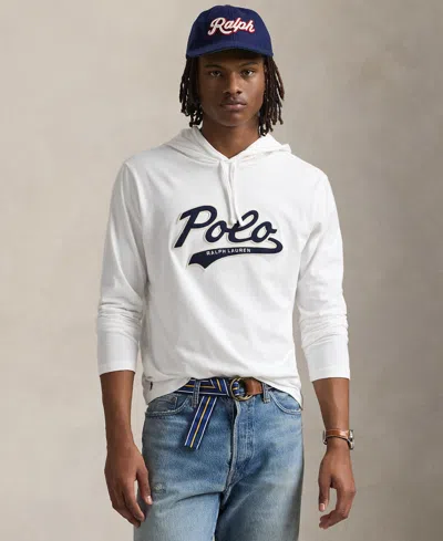 Polo Ralph Lauren Men's Logo Jersey Hooded T-shirt In White