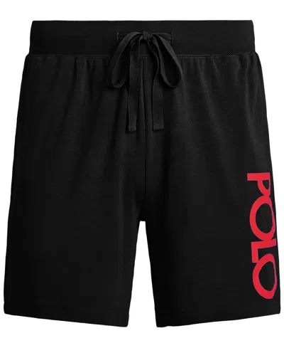 Polo Ralph Lauren Men's Logo Sleep Shorts, Exclusively At Macy's In Polo Black,rl2000 Red Logo