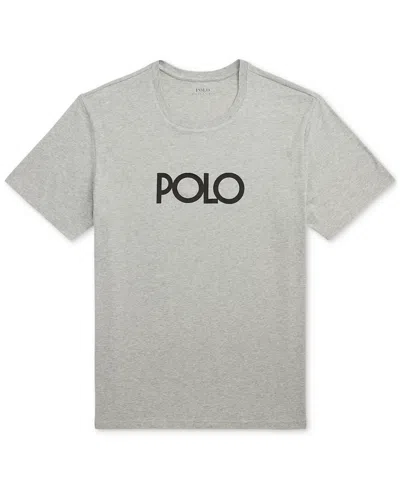 Polo Ralph Lauren Men's Logo Sleep T-shirt, Exclusively At Macy's In Andover Heather,polo Black Logo