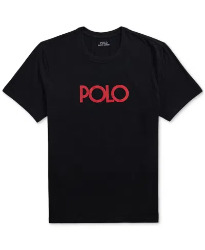Polo Ralph Lauren Men's Logo Sleep T-shirt, Exclusively At Macy's In Polo Black,rl2000 Red Logo