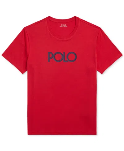 Polo Ralph Lauren Men's Logo Sleep T-shirt, Exclusively At Macy's In Polo Sport Red,cruise Navy Logo
