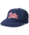 Polo Ralph Lauren Blue Logo Washed Twill Ball Cap In Newport Navy