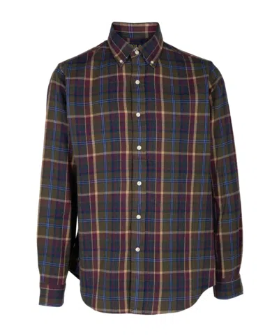 Polo Ralph Lauren Men Long Sleeve Brushed Flannel Sport Shirt In Multi