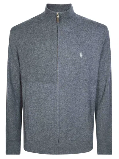 Polo Ralph Lauren Men's Long Sleeve Full-zip Fleece Polo In Gray