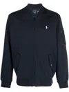 Polo Ralph Lauren Double-knit Bomber Jacket In Blue
