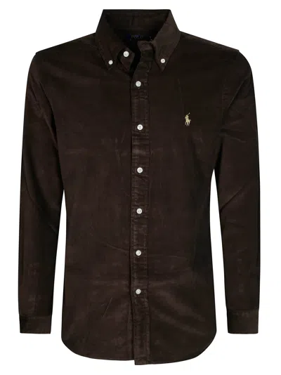 Polo Ralph Lauren Men's Long Sleeve Sport Shirt In Brown