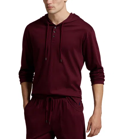 Polo Ralph Lauren Men's Long Sleeves Hoodie In Burgundy
