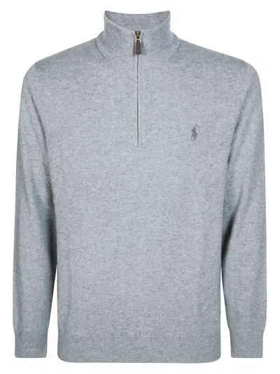 Polo Ralph Lauren Men's Long-sleeve Half-zip Pullover In Gray