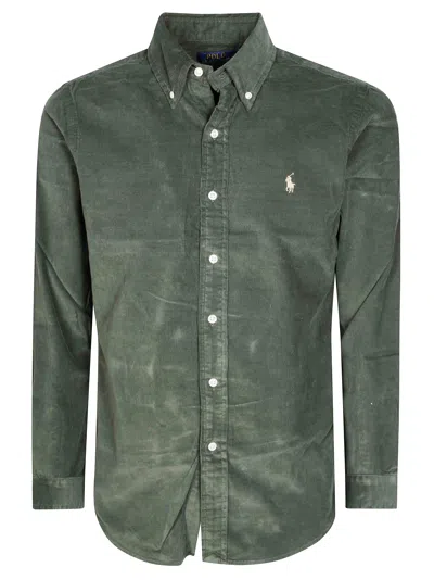 Polo Ralph Lauren Men's Long-sleeve Sport Shirt In Green