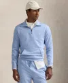 Polo Ralph Lauren Loopback Fleece Quarter-zip Sweatshirt In Chambray Blue
