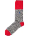 Polo Ralph Lauren Marled Boot Sock In Red, Men's At Urban Outfitters In Red