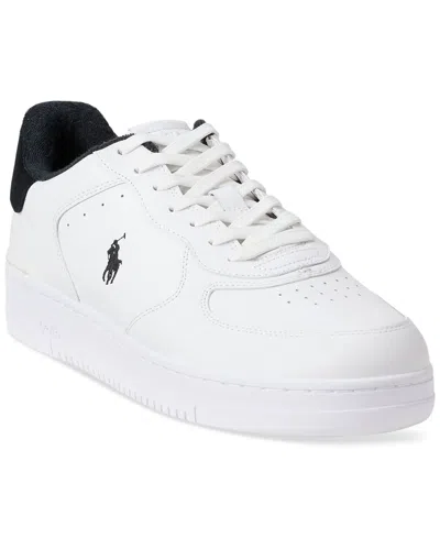 Polo Ralph Lauren Men's Masters Court Leather Sneakers In White
