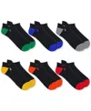 Polo Ralph Lauren Men's Men's 6-pk. Performance Colored Heel Toe Low Cut Socks In Asst