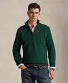Polo Ralph Lauren Men's Mesh-knit Cotton Quarter-zip Sweater In Green