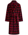 Polo Ralph Lauren Men's Microfiber Plush Robe In Red