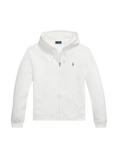 Polo Ralph Lauren Men's Mini Drawstring Hooded Zip Sweatshirt (m) In White