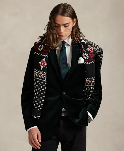 Polo Ralph Lauren Men's Modern Velvet Tuxedo Jacket In Black