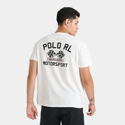 Polo Ralph Lauren Men's Motorsport Slub Jersey Graphic T-shirt In White