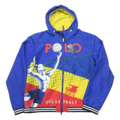 Pre-owned Polo Ralph Lauren Men's Multicolor Polo Volleyball Hooded Jacket