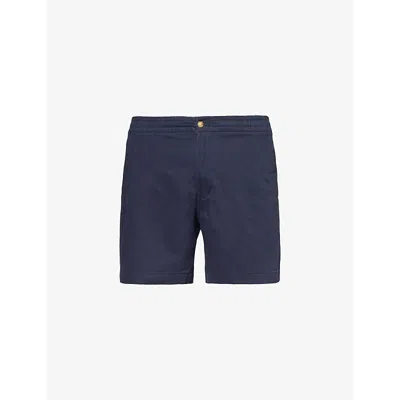 POLO RALPH LAUREN POLO RALPH LAUREN MEN'S NAUTICAL INK PREPSTER LOGO-EMBROIDERED CLASSIC-FIT STRETCH-COTTON SHORTS