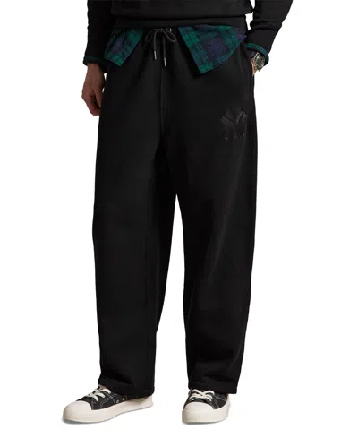 Polo Ralph Lauren Men's New York Yankees Fleece Sweatpants In Black