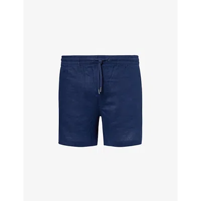 Polo Ralph Lauren Mens Newport Navy Classic-fit Mid-rise Linen Shorts