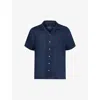 Polo Ralph Lauren Polo-pony Linen Shirts In Newport Navy