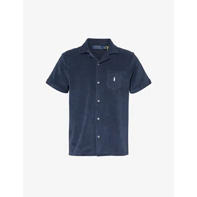 Polo Ralph Lauren Mens Newport Navy Regular-fit Terry-texture Cotton And Recycled Polyester-blend Sh