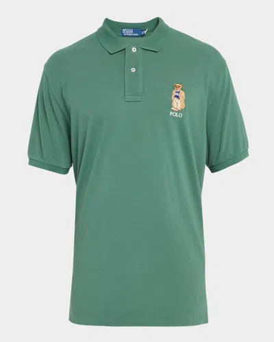 POLO RALPH LAUREN MEN'S ORIGINAL FIT BEAR MESH POLO SHIRT