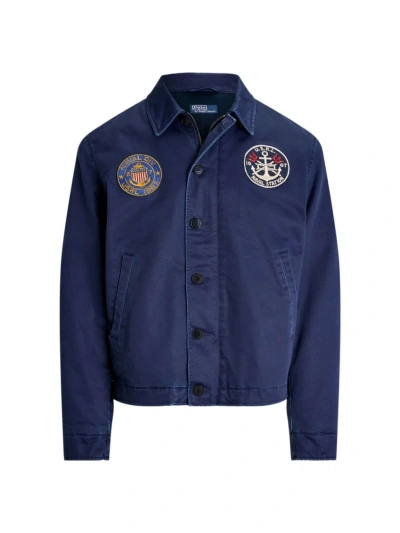 Polo Ralph Lauren Men's Patch Cotton Utility Jacket In Navy