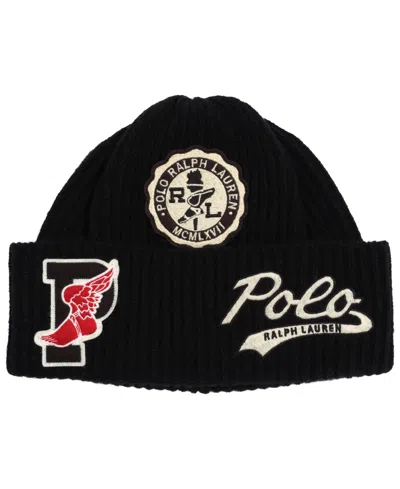 Polo Ralph Lauren Men's Patch Watch Cap In Black
