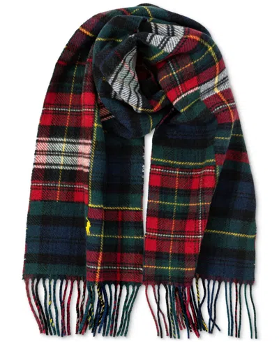 POLO RALPH LAUREN MEN'S PATCHWORK PLAID SCARF