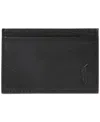 Polo Ralph Lauren Men's Pebbled Leather Card Case In Black