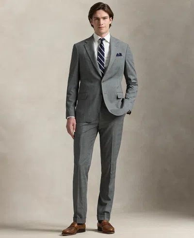 Polo Ralph Lauren Men's Performance Twill Suit Trousers In Medium Grey Multi