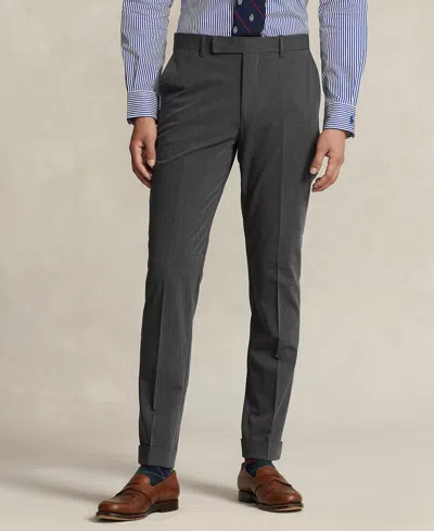 Polo Ralph Lauren Wool Twill Trousers In Charcoal
