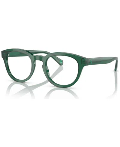 Polo Ralph Lauren Men's Phantos Eyeglasses, Ph2262 50 In Shiny Transparent Green