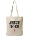Polo Ralph Lauren Men's Pink Pony Twill Shopper Tote In Natural