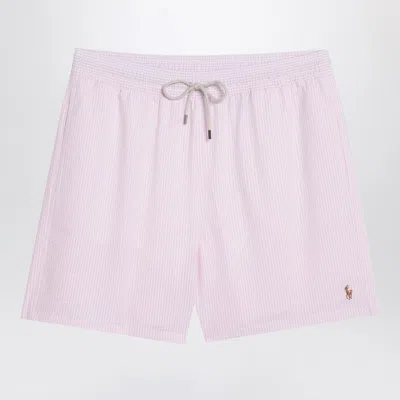 POLO RALPH LAUREN MEN'S /PINK STRIPED SWIM TRUNKS
