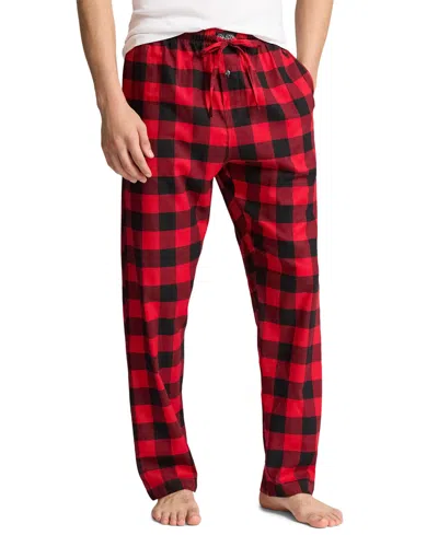 Polo Ralph Lauren Men's Plaid Flannel Pajama Pants In Red Plaid